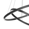 Plafonnier noir moderne réglable 2 anneaux LED Rim Maytoni Remises