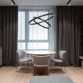 Plafonnier noir moderne réglable 2 anneaux LED Rim Maytoni Promotion