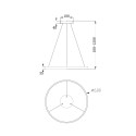 Suspension plafond cercle noir Ø 60 cm LED moderne Rim Maytoni Offre