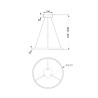 Suspension plafond cercle noir Ø 60 cm LED moderne Rim Maytoni Offre
