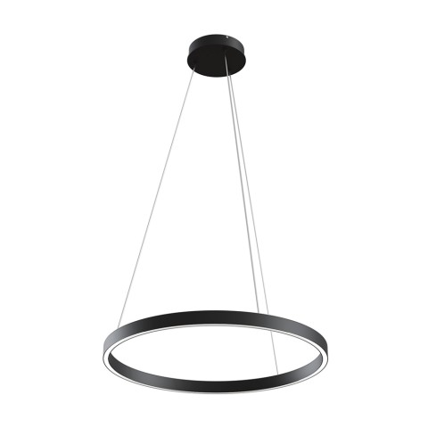 Suspension plafond cercle noir Ø 60 cm LED moderne Rim Maytoni Promotion