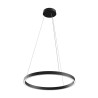 Suspension plafond cercle noir Ø 60 cm LED moderne Rim Maytoni Promotion