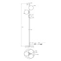Lampadaire moderne avec 3 sphères Nostalgia Maytoni Remises