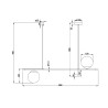 Suspension plafond moderne métal 2 sphères Nostalgia Maytoni Remises