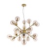 Suspension plafond dorée sphères en verre ambre Dallas Maytoni Offre