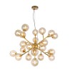 Suspension plafond dorée sphères en verre ambre Dallas Maytoni Vente