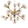 Suspension plafond dorée sphères en verre ambre Dallas Maytoni Remises