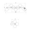 Applique murale design chromé boules en verre Dallas Maytoni Vente