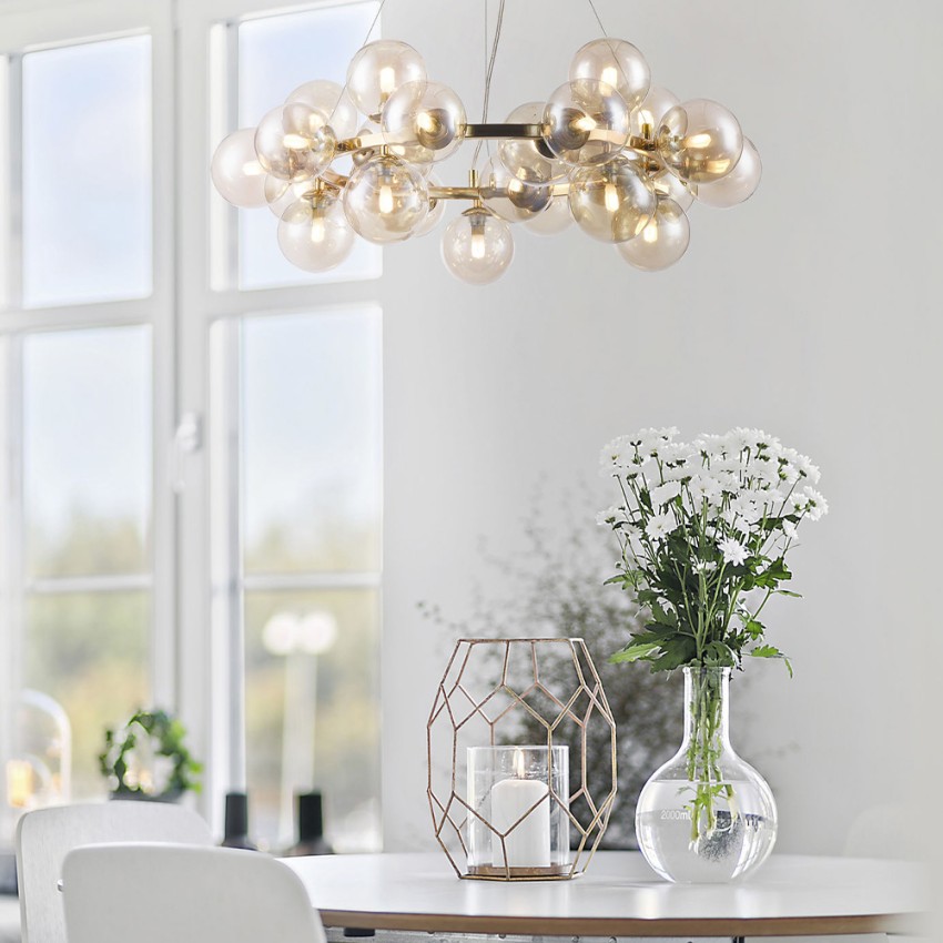 Suspension 25 sphères doré style moderne Dallas Maytoni Promotion Suspension 25 sphères doré style moderne Dallas Maytoni Promotion