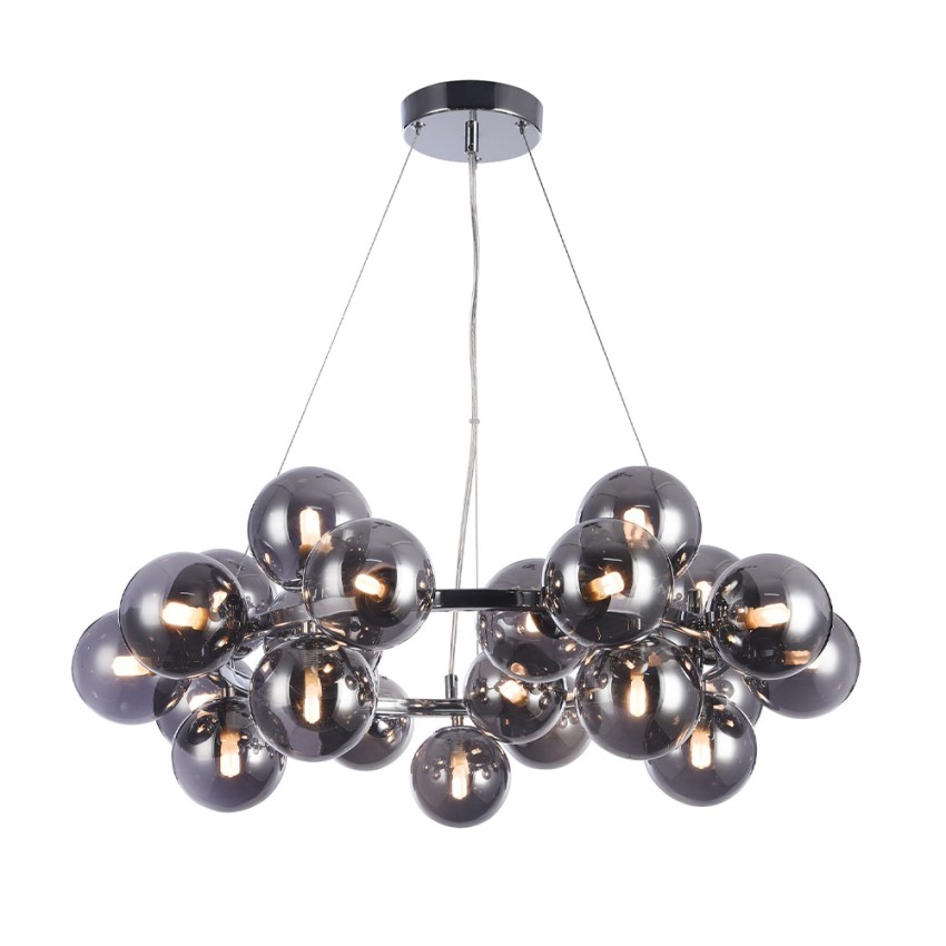 Suspension moderne chromée 25 sphères Dallas Maytoni Promotion