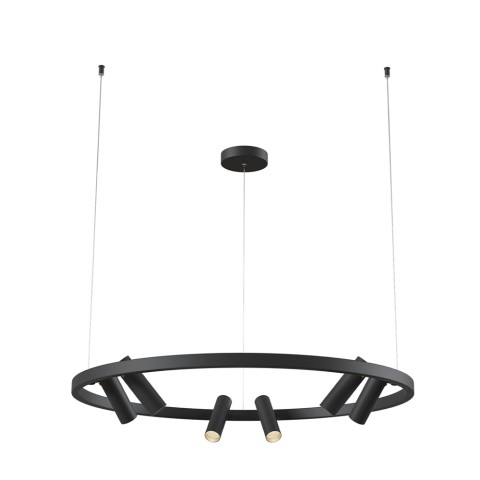 Luminaire suspendu noir avec spots LED orientables Satellite Maytoni Promotion