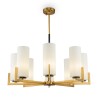 Lustre en laiton style chandelier plafond moderne 8 lumières Fortano Maytoni Vente