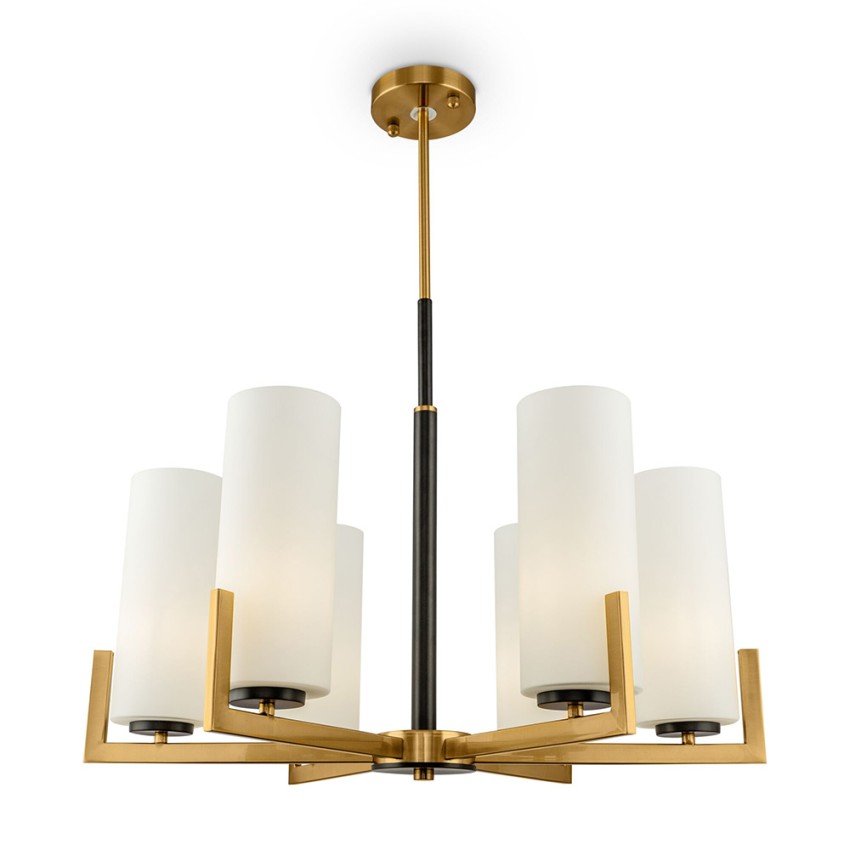 Lustre moderne en laiton 6 lumières de plafond Fortano Maytoni Promotion