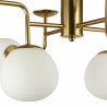 Lampe pendante de salon moderne 8 sphères verre blanc Erich Maytoni Modèle