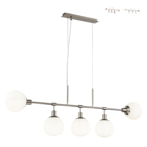 Suspension moderne boules en verre blanc Erich Maytoni Promotion