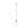 Suspension sphérique verre blanc plafond cuisine salon Erich Maytoni Remises