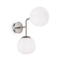 Applique murale couloir salon 2 sphères boules blanches Erich Maytoni Remises