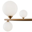 Suspension salon anneau cercle 6 lumières sphères Ring Maytoni Dimensions