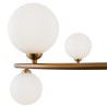 Suspension salon anneau cercle 6 lumières sphères Ring Maytoni Dimensions