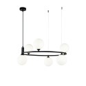 Suspension salon anneau cercle 6 lumières sphères Ring Maytoni Catalogue