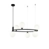 Suspension salon anneau cercle 6 lumières sphères Ring Maytoni Catalogue
