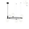 Suspension salon anneau cercle 6 lumières sphères Ring Maytoni Promotion