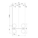 Lampe de plafond cerclée suspendue avec 4 sphères modernes Ring Maytoni Modèle