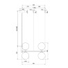 Lampe de plafond cerclée suspendue avec 4 sphères modernes Ring Maytoni Modèle