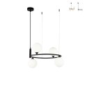Lampe de plafond cerclée suspendue avec 4 sphères modernes Ring Maytoni Vente