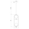 Suspension plafond design moderne sphères Ring Maytoni 
