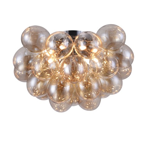 Plafonnier boule en verre ambré Balbo Maytoni Promotion