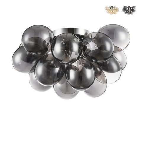 Plafonnier grappolo sphères verre salon Balbo Maytoni Promotion