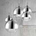 Suspension design moderne sphères en verre chromé Fermi Maytoni Catalogue