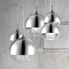 Suspension design moderne sphères en verre chromé Fermi Maytoni Catalogue