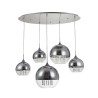 Suspension design moderne sphères en verre chromé Fermi Maytoni Vente