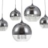 Suspension design moderne sphères en verre chromé Fermi Maytoni Offre