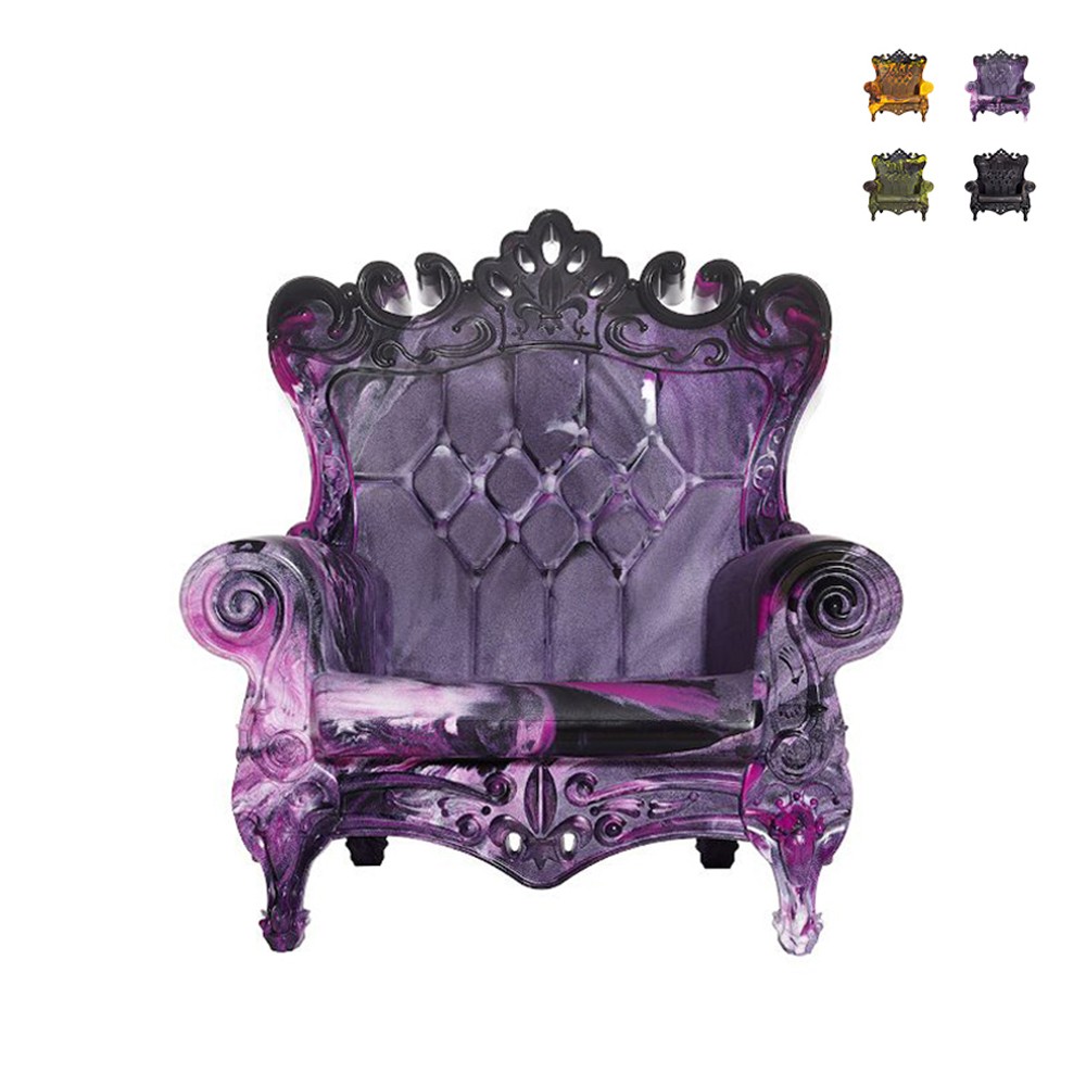 Fauteuil Trône Design Moderne Intérieur Extérieur Slide Queen Loves Nature