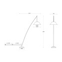 Lampe arc moderne sur pied noir Campanula Maytoni pour salon Offre