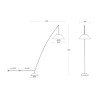 Lampe arc moderne sur pied noir Campanula Maytoni pour salon Offre