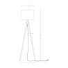 Lampadaire trépied en bois style nordique scandinave Calvin Maytoni Modèle