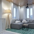 Lampadaire trépied en bois style nordique scandinave Calvin Maytoni Promotion