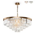 Lustre suspendu classique cristaux verre transparent Revero Maytoni Promotion