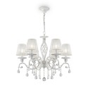 Suspension plafonnier classique blanc avec cristaux Grace Maytoni Promotion