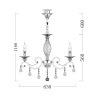 Suspension plafonnier classique blanc avec cristaux Grace Maytoni Offre