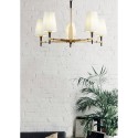 Lustre moderne 5 lumières chandelier abat-jour en tissu Zaragoza Maytoni Remises