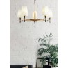 Lustre moderne 5 lumières chandelier abat-jour en tissu Zaragoza Maytoni Remises