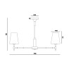 Lustre moderne 5 lumières chandelier abat-jour en tissu Zaragoza Maytoni Réductions