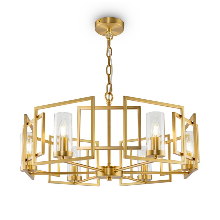 Suspension moderne dorée 6 lumières pour salon Bowi Maytoni Promotion Suspension moderne dorée 6 lumières pour salon Bowi Maytoni Promotion