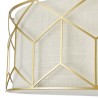 Plafonnier design rond abat-jour en tissu doré Messina Maytoni Réductions