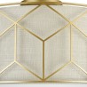 Plafonnier design rond abat-jour en tissu doré Messina Maytoni Remises